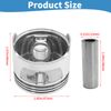 VIKKSAER 47mm Piston Ring Kit, Replacement for ATV Scooter 4 Stroke 70cc Horizontal Engine