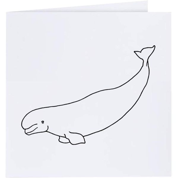 'Beluga Whale' Blank Greeting Card (GC00007641)