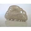 Lite gray iredescent marbled acrylic hair claw clip
