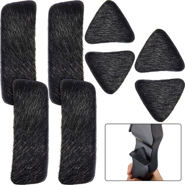 Skylety Archery Arrow Rest Stick Traditional Hair Rest Fur Stick on Bow Riser Adhesive Backed Stick on Longbow Fur Pad for Recurve Bow Hunting Shooting (4)