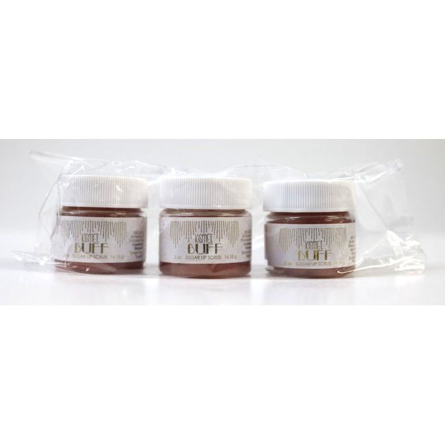 Lot of 3 KISMET Buff Sugar Lip Scrub Bright & Bubbly .5 oz x3 Travel Size New