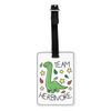 Gift Base Team Herbivore Dinosaur Visual Luggage Tag with Black Strap