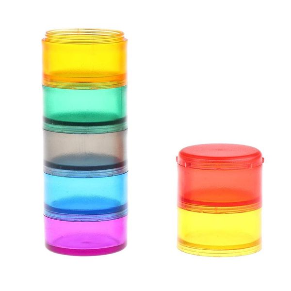 Fenteer Stackable Screw Top Storage Pots Containers, Clear Jar for Pills, Balm, Craft, Cream, Gem, Glitter, Accessories, Small Items, Beads, Jewelry Findings