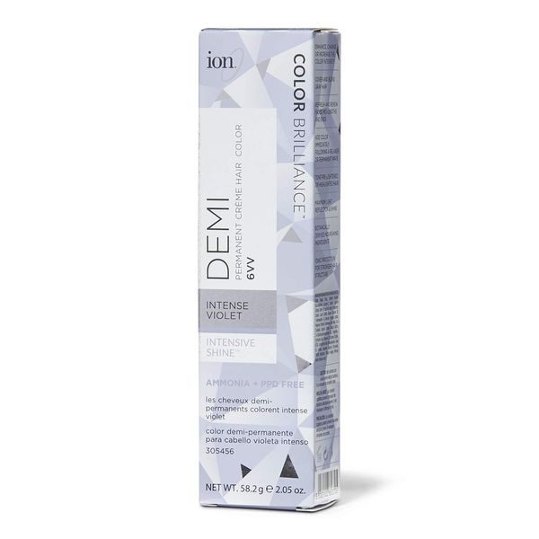 Ion Intensive Shine 6VV Intense Violet Demi Permanent Creme Hair Color 6VV Intense Violet