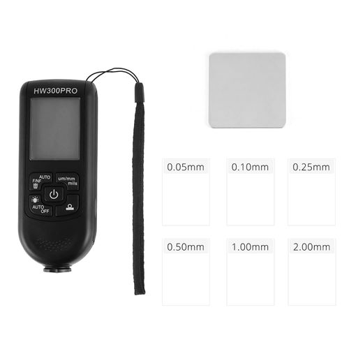 QWORK High-Precision Car Paint Thickness Gauge, 0-2000 µm Range, AUTO & Manual Modes, Multi-Unit Display