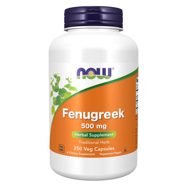 NOW FOODS Fenugreek 500 mg - 250 Veg Capsules