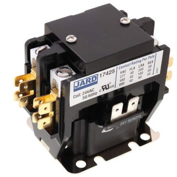Series 173 2 Pole Definite Purpose Contactor w/Lugs (40A, 24V)