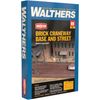 Walthers Cornerstone HO Scale Model Kit - Brick Craneway Base and Street 3-Pack