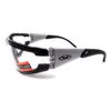 Global Vision Clear E.V.A lined wraparound golf glasses complete with free microfibre storage pouch