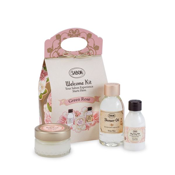 Welcome Kit Green Rose (Shower Oil &amp; Body Scrub &amp; Silky Body Milk)