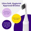 Burst Electric Toothbrush for Adults - Charcoal Black Soft Bristle Toothbrush for Deep Clean, Stain & Plaque Removal - 3 Sonic Toothbrush Modes: Teeth Whitening, Sensitive, Massage - Black