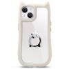 ZENIX DESIGN TECH iPhone 16e Case, Back, With Ring, Cat Ears, Stand, Shockproof, ZX-necoring (Ivory)