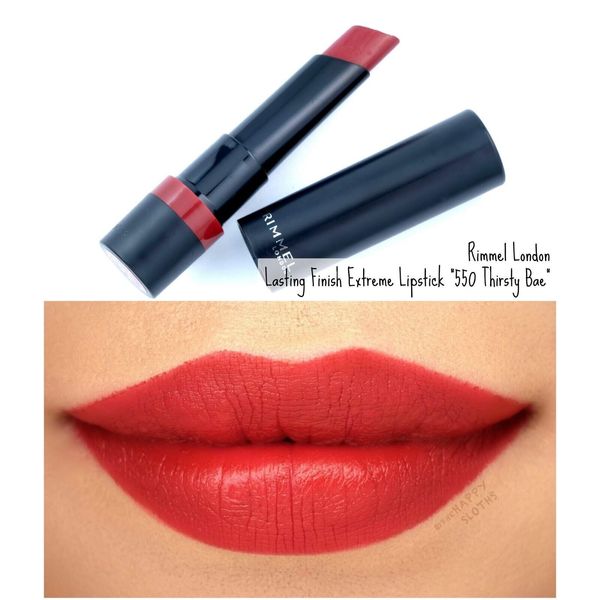 RIMMEL LONDON THE ONLY ONE LIPSTICK, LASTING FINISH # 550, THIRSTY BAE