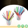 Gcardist Rainbow Paper Straws for Drinking Disposable Straws 100 Pack Disposable Straws Bulk(15 Solid Color)
