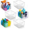 Clear Plastic Storage Bins – XL 6 Pack Perfect Kitchen or Pantry Organization Fr