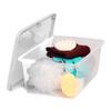 Homz 6 Quart Plastic Multipurpose Stackable Storage Container Bins with Secure Latching Lid for Home and Office Organization, Clear