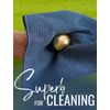 CybGene Golf Towel, Golf Accessory, 16'x 24' Microfiber Towel, Blue - Initial W