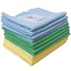 natural Microfibre cleaning cloths - 12 pack- blue- green- yellow - soft - machine washable