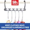 20 24 Pcs Space Saving Saver Magic Clothes Black Hangers Organiser Hook (24)