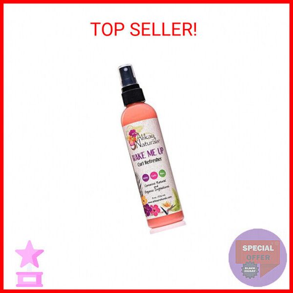 Alikay Naturals Wake Me Up Curl Refresher Natural Wheat Germ Oil, Pomegranate, S