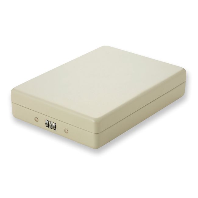 Asuka SB200 Safe Storage Box, A4 Steel Box With Wire Included, ivory white