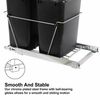 Pull Out Trash Kitchen Under Cabinet Waste Container Double Garbage Can 35 Quart