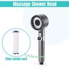 High-Pressure Shower Head Multi-Functional Hand Held Sprinkler 3Mode With Filter
