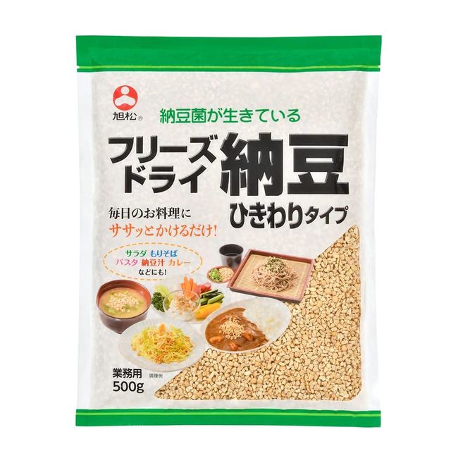 Asahimatsu Foods Freeze-Dried Hikiwari Natto Commercial Use, 17.6 oz (500 g)