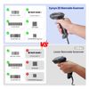 Eyoyo Handheld USB Barcode Scanner QR PDF417 Data Matrix 1D Barcode Scanner Wired Barcode Reader for Mobile Payment Convenience Store Supermarket Warehouse with USB Cable