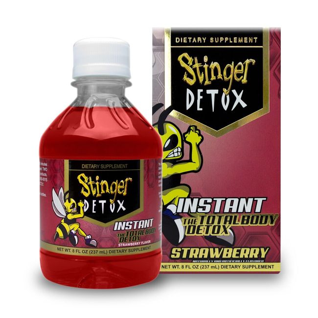 Stinger Detox Instant Detox Regular Strength Drink | Strawberry | 8 FL OZ