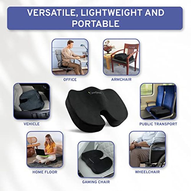 Seat Cushion, Office Chair Cushions, Car Seat Cushion, Non-Slip Sciatica & Back