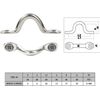 20 Pack Stainless Bimini Boat Top PAD Eye Tie Down Anchor Point footman's Loop