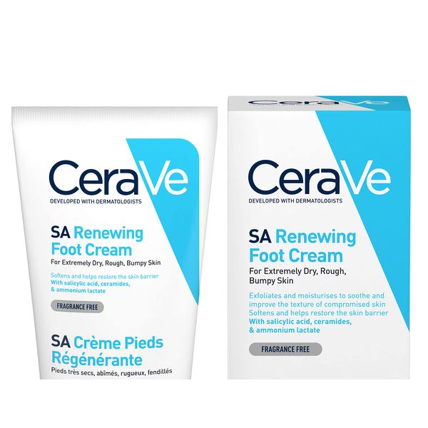 CeraVe SA Renewing Foot Cream for Extremely Dry, Rough, and Bumpy Feet 88ml with Salicylic Acid & 3 Essential Ceramides