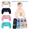 2PCS Silicone Baby Teething Toys Remote Control, Remote Control & Game Controller Silicone Teething Toy (Black)
