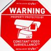 6 Security Camera 3" CCTV Surveillance Warning Home Security Decals STATIC CLING