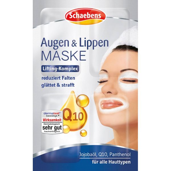 Schaebens Augen & Lippen Maske reduziert Falten, glättet und strafft mit Jojobaöl, Q10 und Panthenol für alle Hauttypen