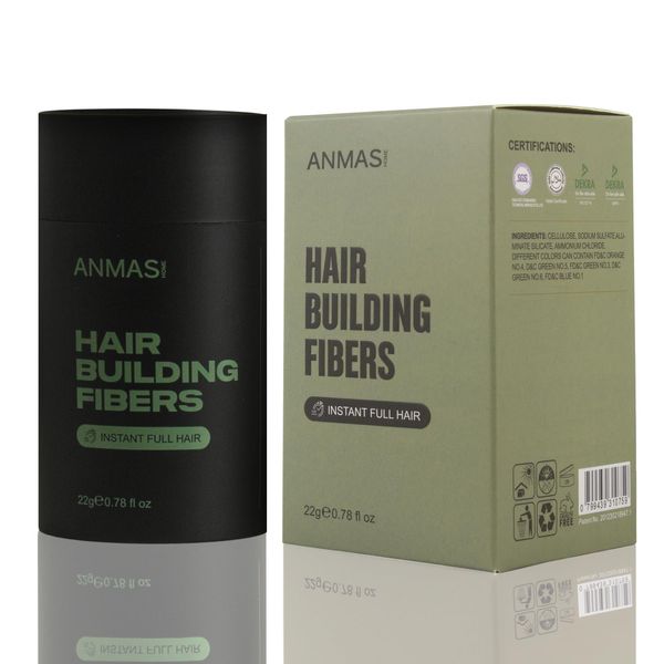 Hiar Building Fiber, Hair Fibers for Thinning Hair, Fill In Fine or Thinning Hair Instantly Thicker Fuller Look, Hair Fibers Black (22g) for Men & Women