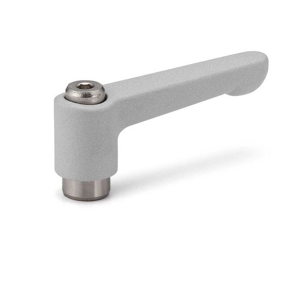 NBK Machine Components Clamp Lever (Female Thread) Flat Type LHFS-8-SG (Silver)