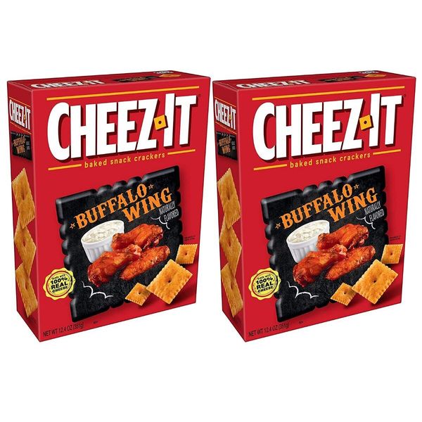 Baked Snack Crackers Cheez It Buffalo Wing Flavor Made with Real Cheese