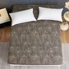 Jemiipee Single Fitted Sheet Brown Tropical Leaves Pattern, 30 cm Deep Pocket, Soft Microfiber Botanical Fitted Bed Sheets