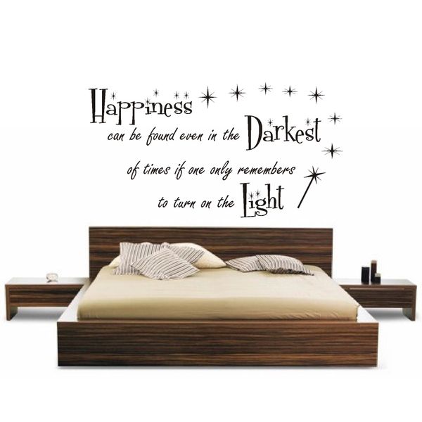 HARRY POTTER HAPPINESS FS CHILDRENS QUOTE FILM BOOK WALL ART STICKER DIY HOME (90x46cm)