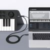 dynattenik TrackSync100 | 1.0m USB-C to B MIDI Cable for Updating A-B Cables, MIDI Keyboards, Controllers, Audio Interfaces | Compatible with PC, Mac, Linux, Chrome OS