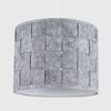 MiniSun Small Modern Grey Felt Weave Design Ceiling Pendant/Table Lamp Drum Light Shade