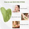 GUGUG Gua Sha and Jade Roller Set, Gua Sha Stone, Face Roller Massage Tool for Skin Care Routine, Guasha Tool for Face, Neck and Body Muscle