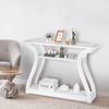 Accent Table Console Table Porch Side Table Curved Hallway Living Room White