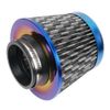 3"76mm Blue High Flow Inlet Cold Air Intake Cone Replacement Dry Air Filter