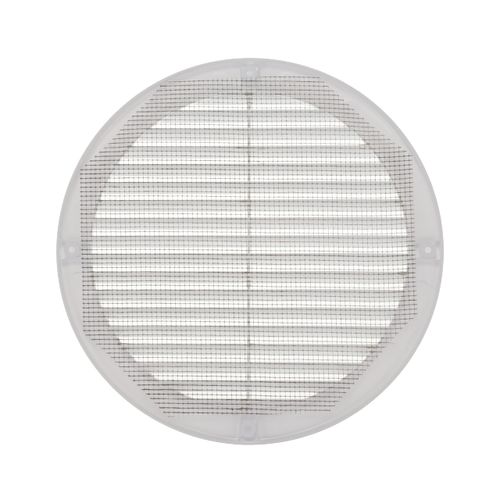 Vent Systems 8" Inch (Opening Dimensions) White Soffit Vent Cover - Plastic Round Air Vent Grille - Built-in Insect Screen - HVAC for Bathroom, Home, Kitchen 9.5" Inch (Outer Dimensions)
