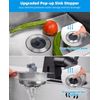 2 Hibbent Upgraded 3 in 1 Kitchen Sink Drain Strainer and StopperCombo, TWO PACK
