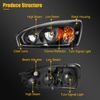 Headlights Assembly Pair of Fits 2004-2008 Chevy Malibu Replacement Left+Right
