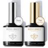 Modelones Gel Top Coat and Base Coat, 2Pcs 10ml Gel Nail Polish No Wipe Top and Base Coat Set, Glossy Shine Long Lasting LED Soak Off For Home DIY and Nail Salon